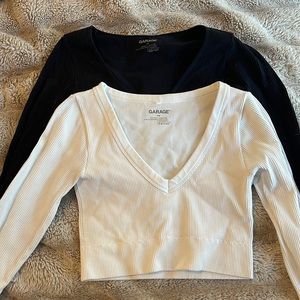 Bundle - 2 Garage Crop Long-Sleeve Tops